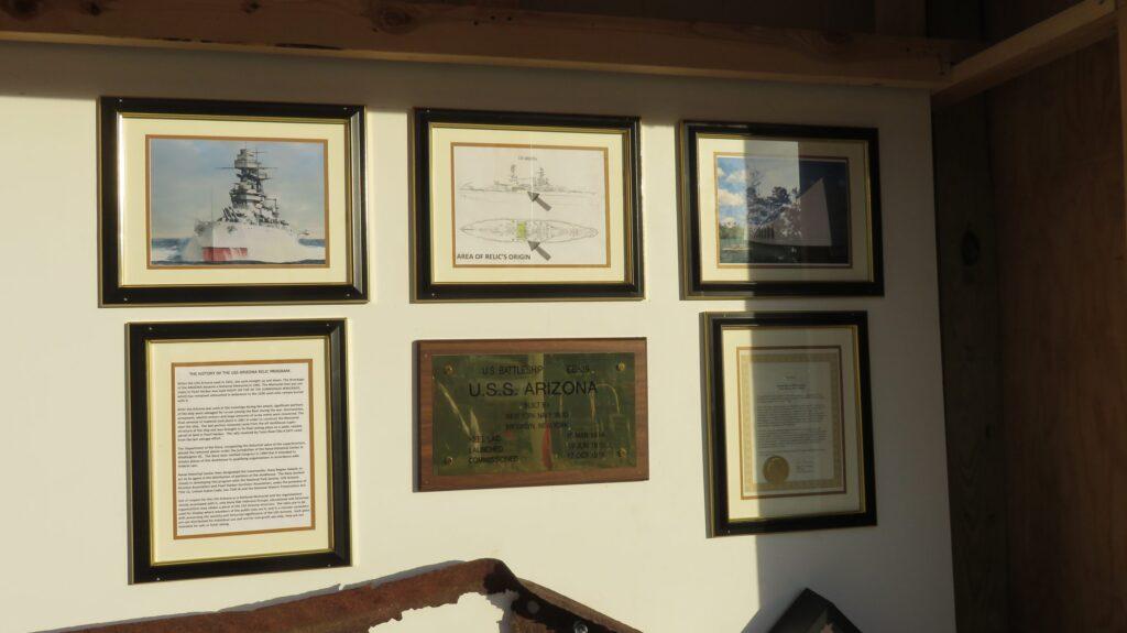 photo of USS Arizona Remnant display